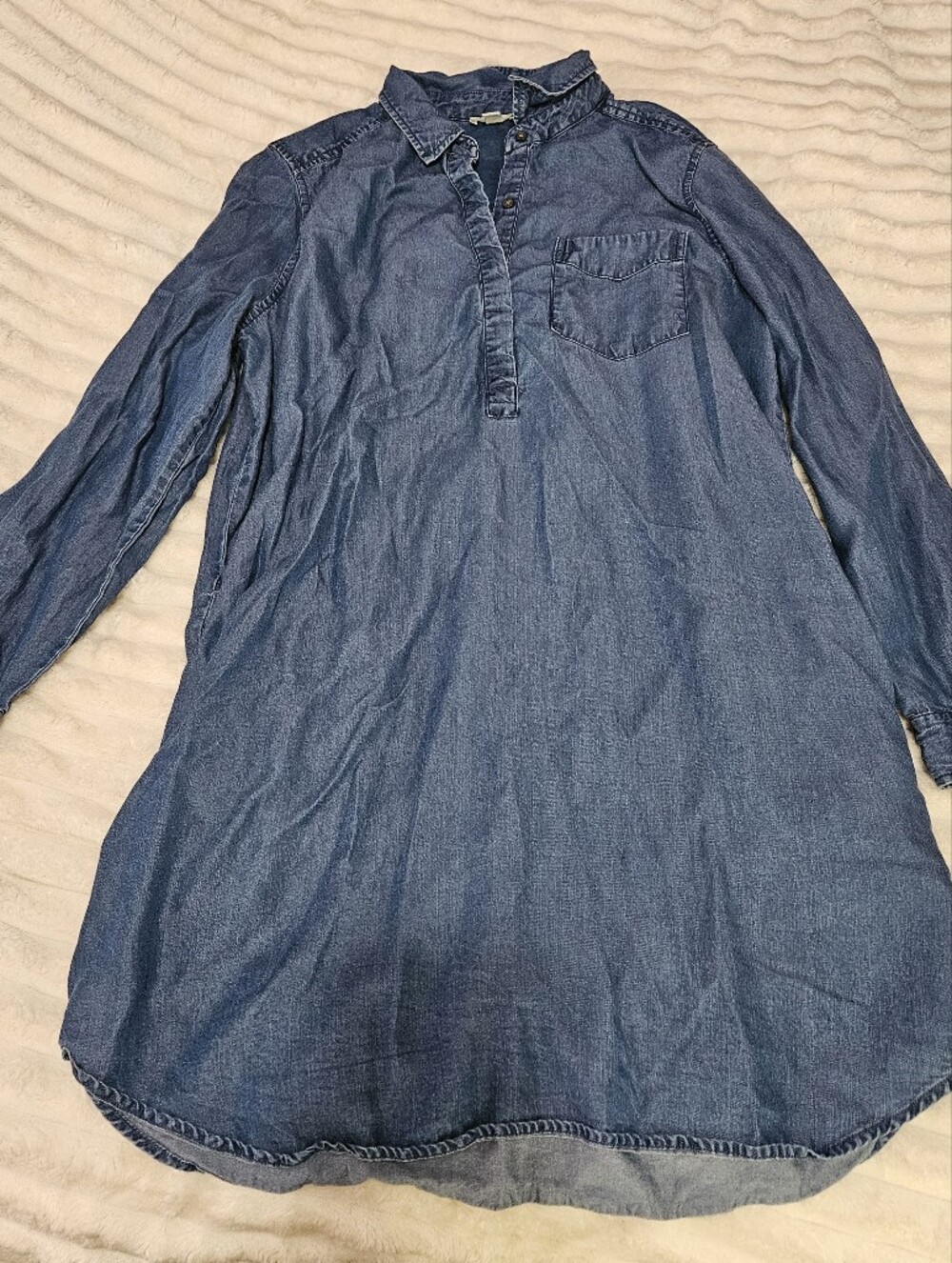 NWOT - Goodthreads Denim Button-up Long Sleeve Shirt Dress, Size XL